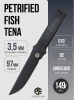 Нож Petrified Fish Tena, D2, Black Stonewash, G10 Black Handle, PFB04DDW